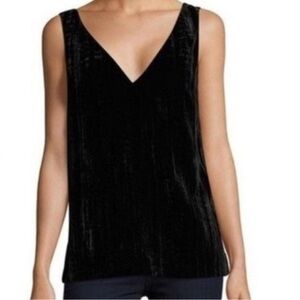 French Connection Black Velvet Blouse